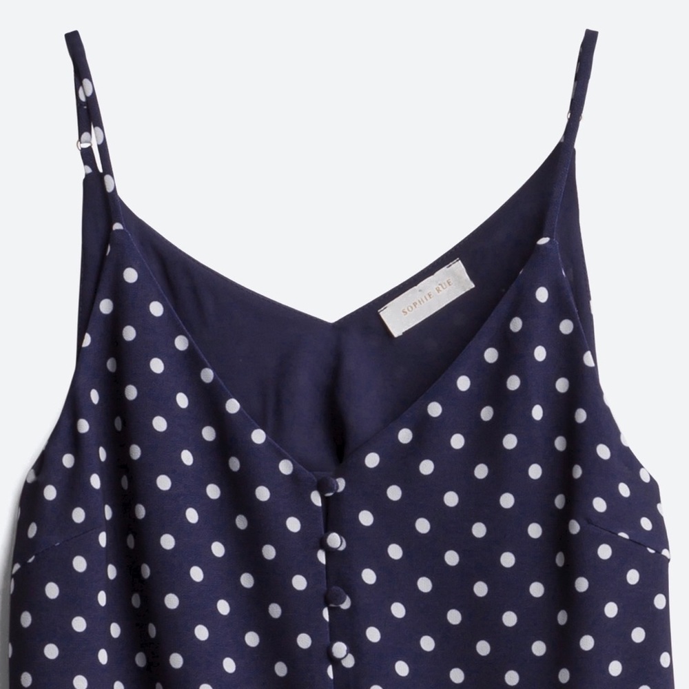 Navy Button Front Cami - Picture 2 of 2